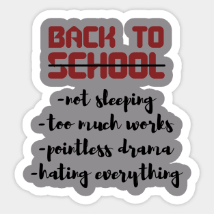 Back to school Funny Sticker